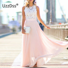 UZZDSS New Arrival 2019 Sring Evening Party Hollow Out Beach Dress Womens Boho Sleeveless Maxi Dress Party dresses Dropshipping - Lafix