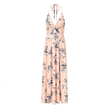 UZZDSS Womens Summer Boho Maxi Long Dress Evening Party Beach Dresses Sundress Floral Halter Dress Summer 2019 - Lafix